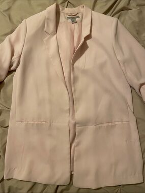 H&M Light Pink Open-Front Blazer